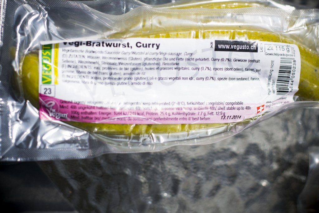Vegi-Bratwurst curry. Foto.
