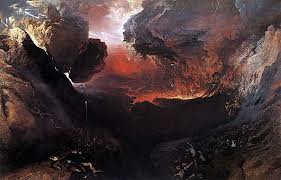 Great Day of his Wrath av John Martin. Maleri.