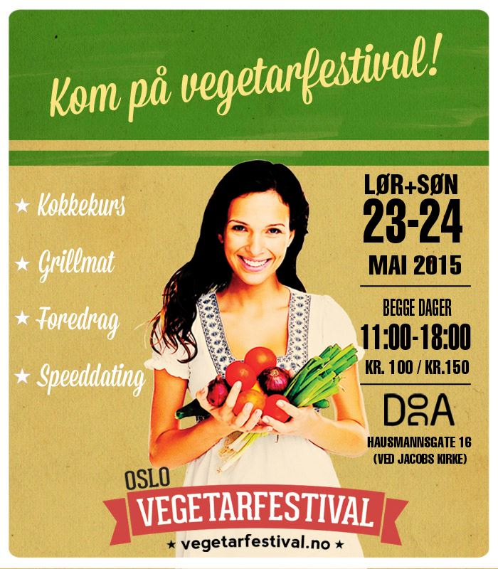Oslo Vegetarfestival 2015. Plakat.